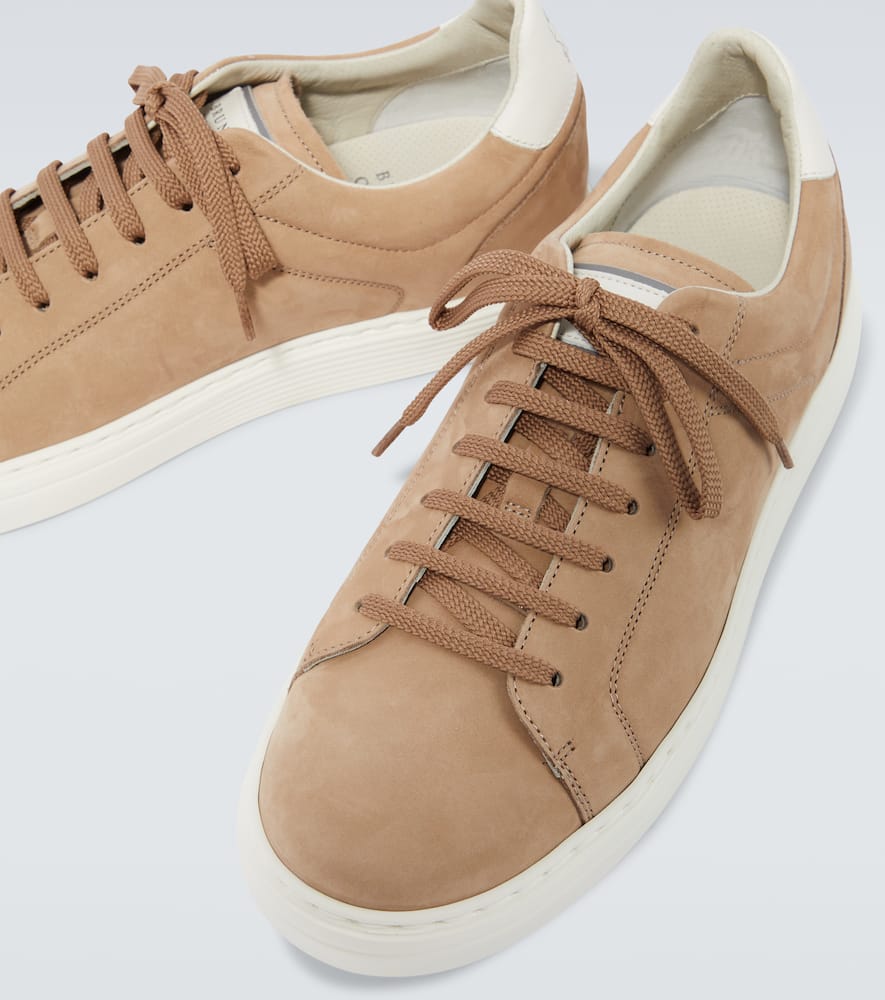 Shop Brunello Cucinelli Leather Sneakers In 8435+8100+8056