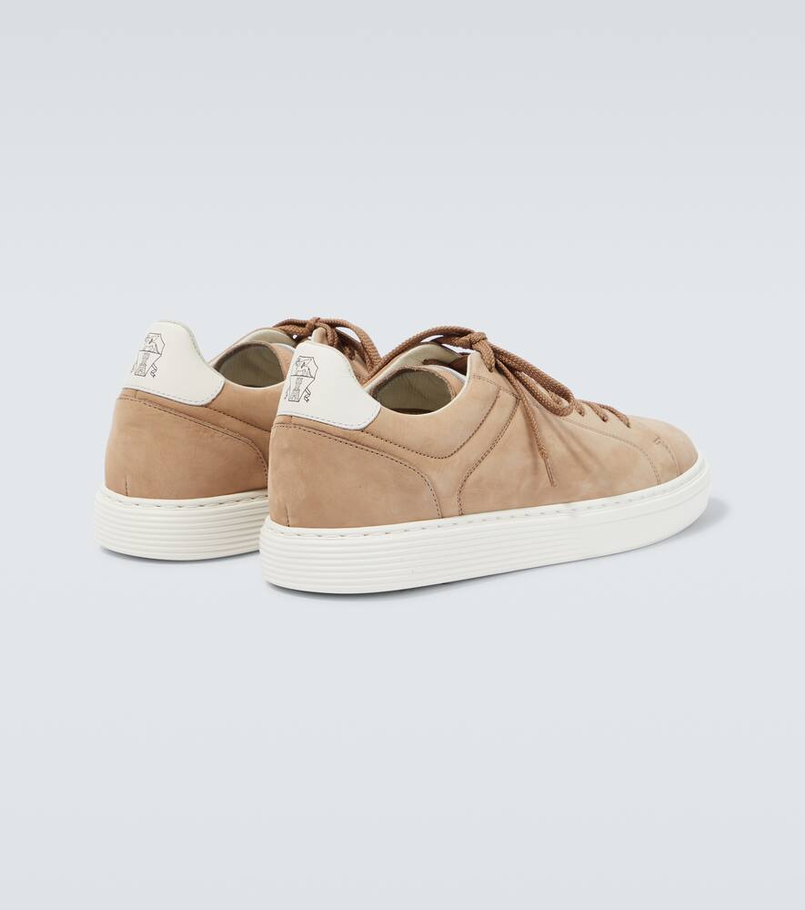 Shop Brunello Cucinelli Leather Sneakers In 8435+8100+8056