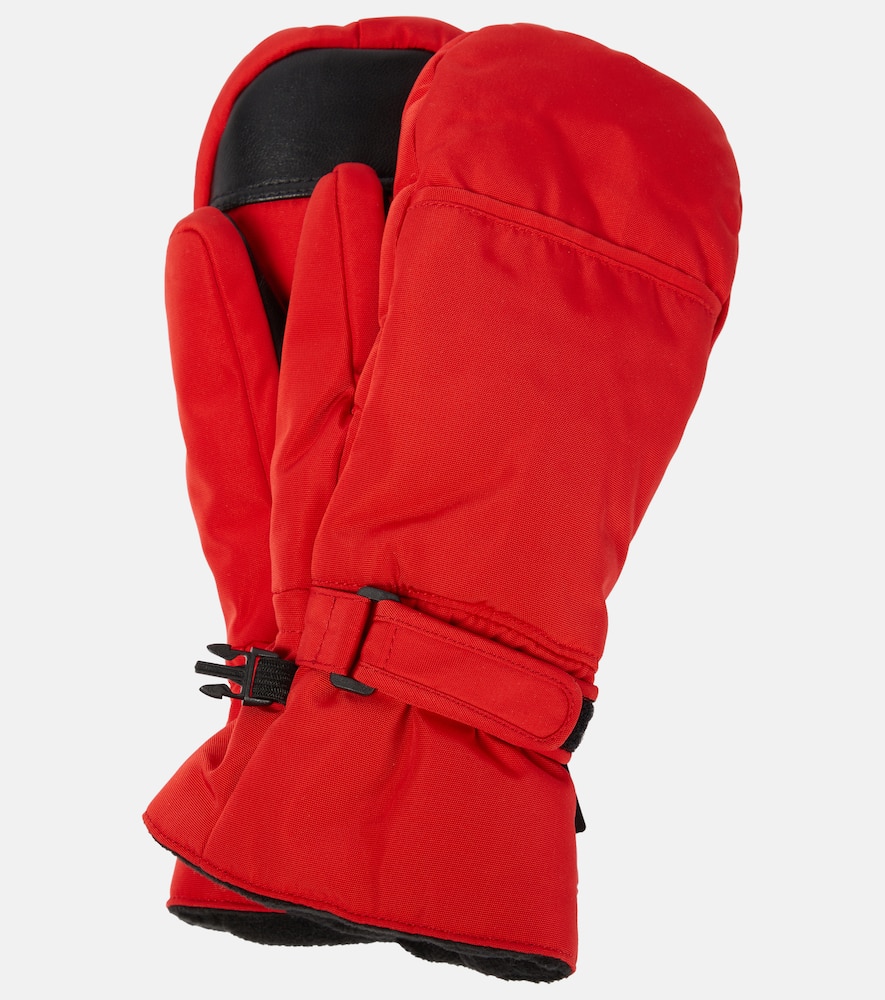 Yves Salomon Leather-trimmed mittens