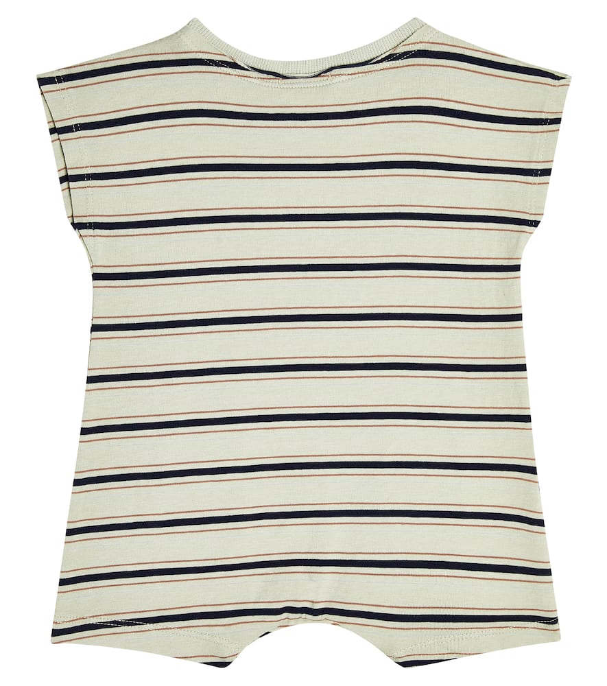 1+ In The Family Baby Erik Striped Onesie In Jade