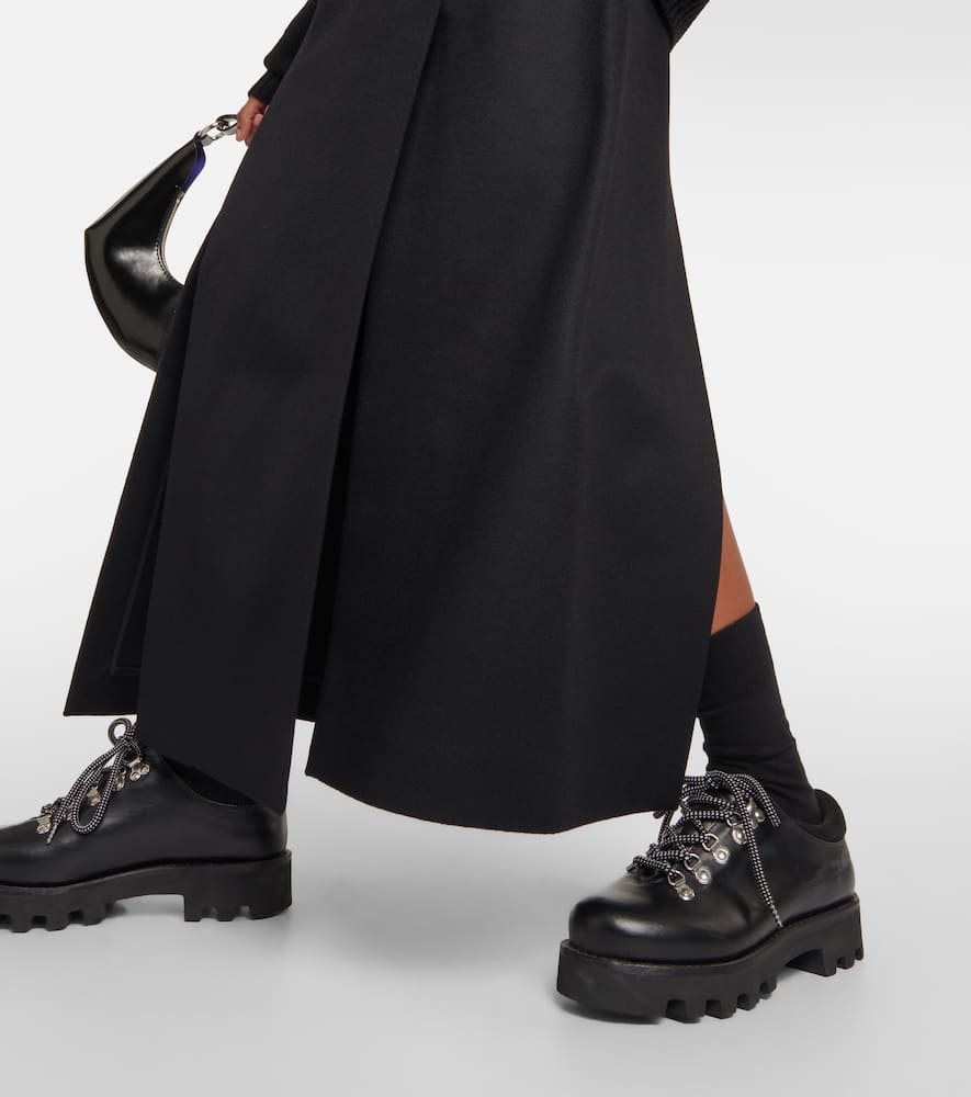 Shop Proenza Schouler Wool-blend Maxi Skirt In Black