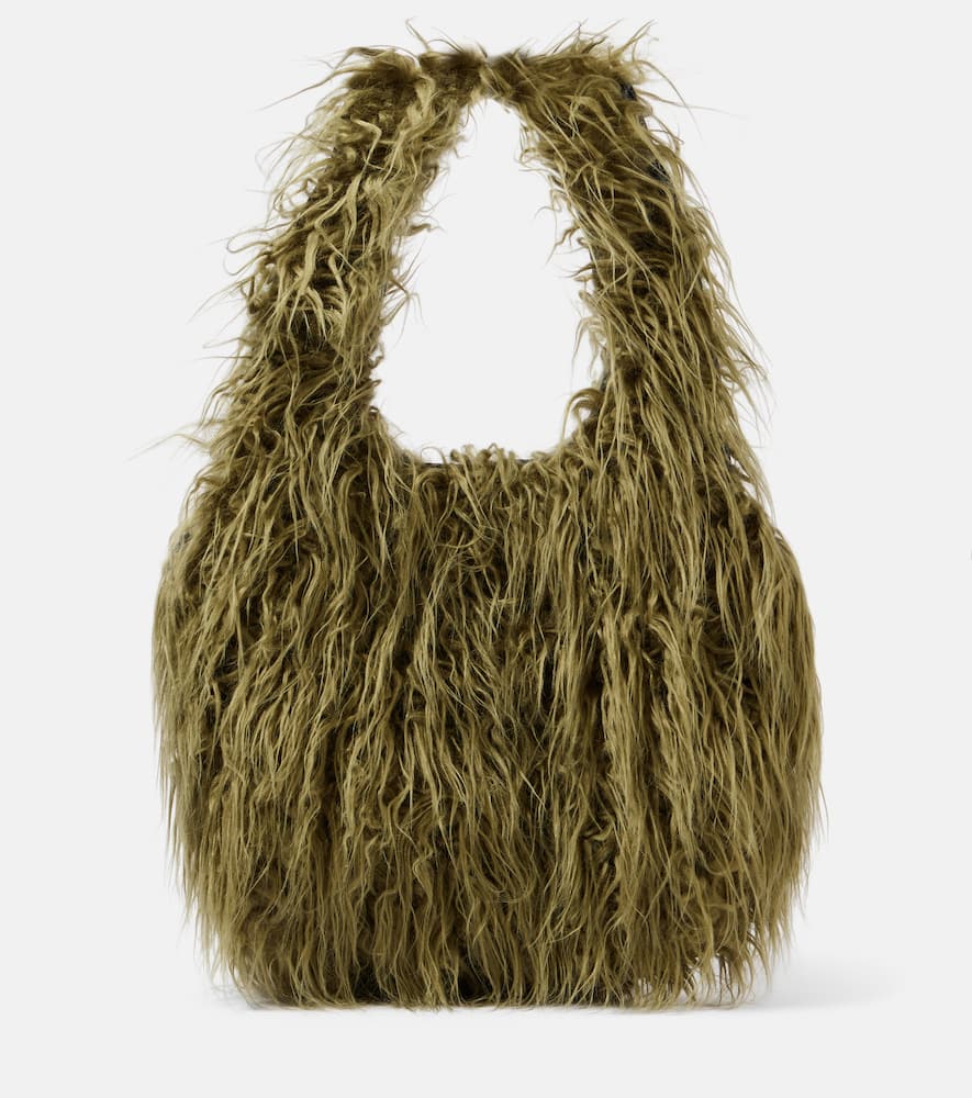 Dries Van Noten Large faux fur tote bag