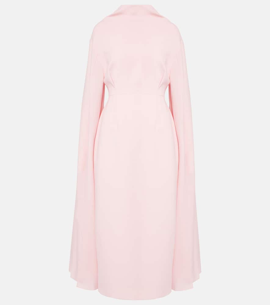 Nour draped crêpe midi dress