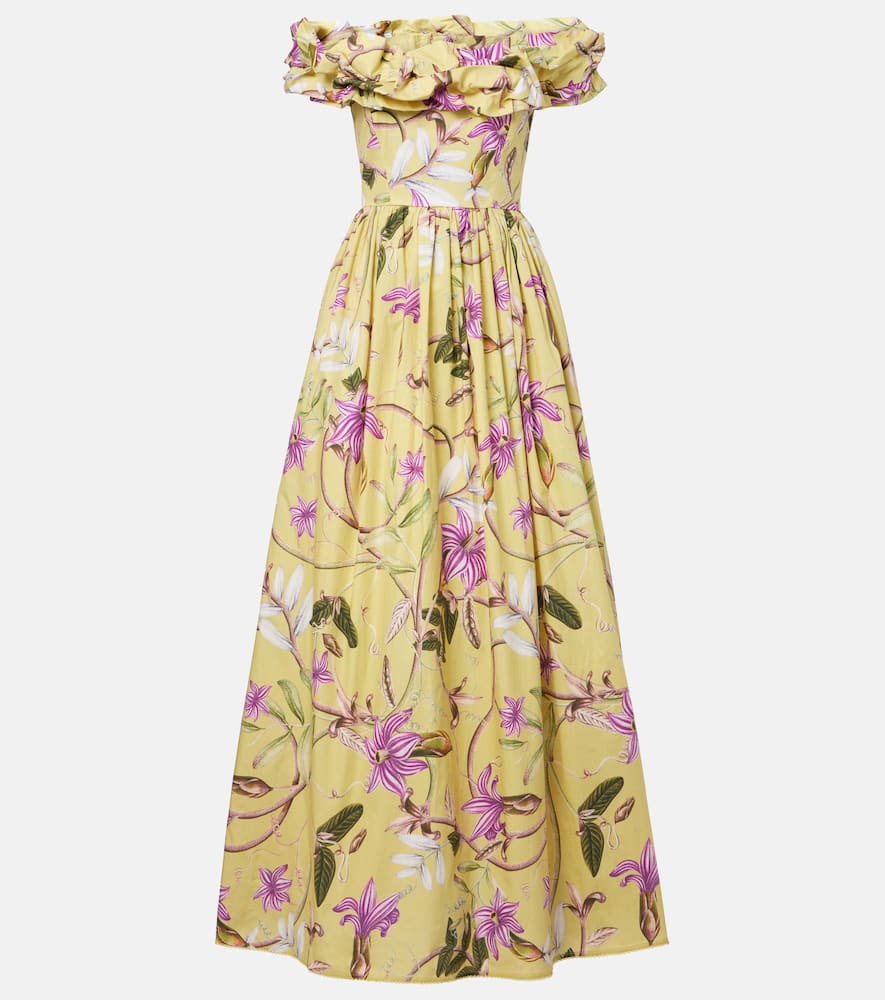 Espliego floral cotton poplin maxi dress