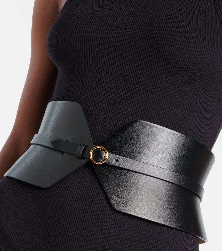 Alaïa Double Bustier Belt In Calfskin In Black