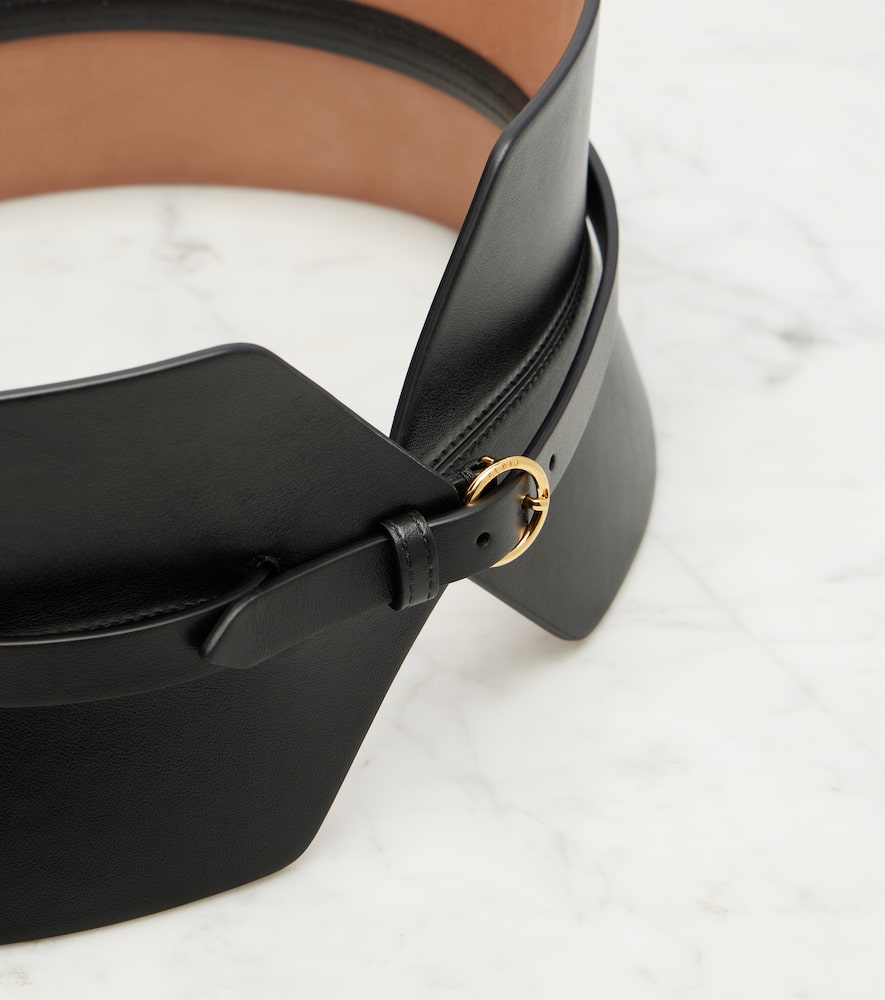 Alaïa Double Bustier Belt In Calfskin In Black