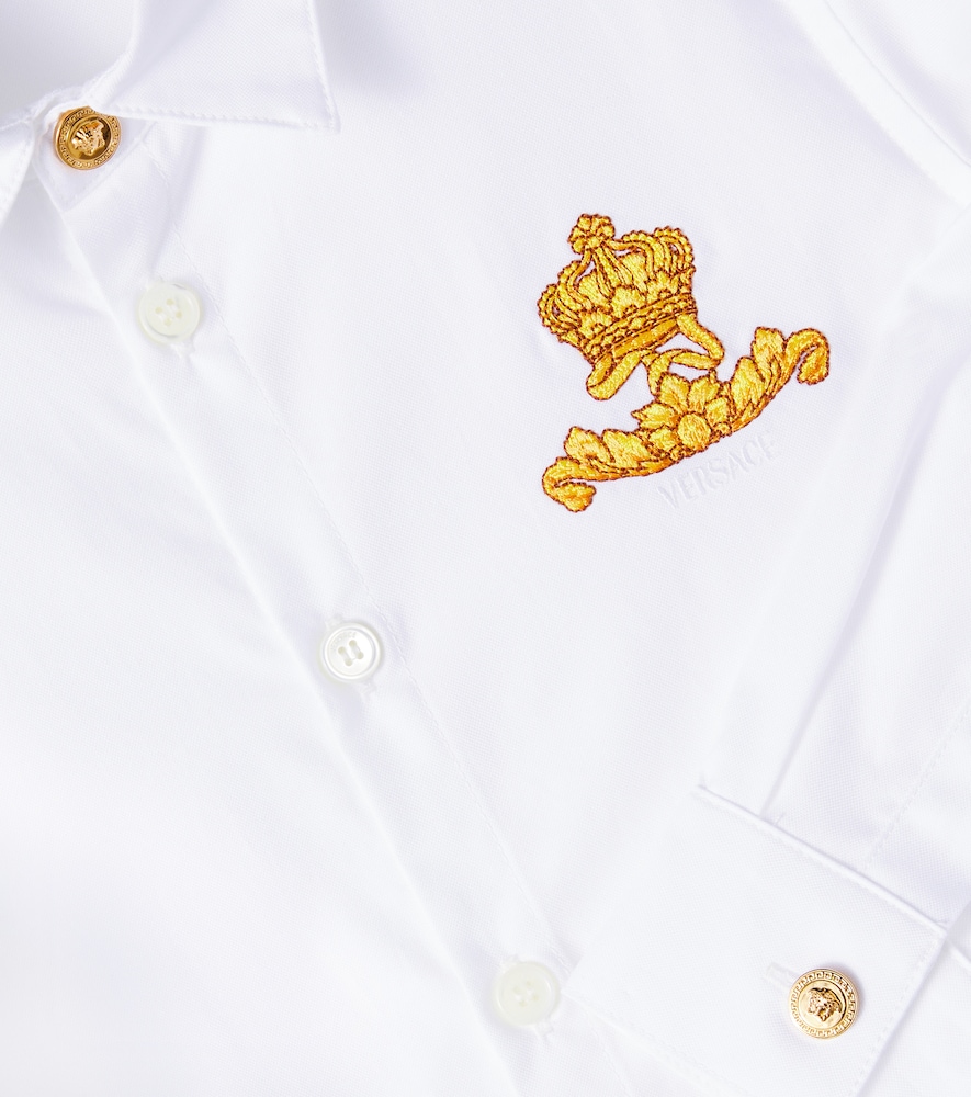  Versace Kids Versace Kids Oxford-hemd Barocco Crown Aus Baumwolle 