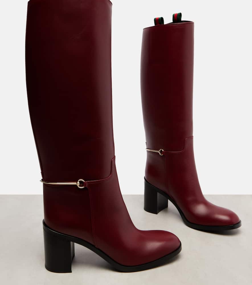 Gucci Horsebit leather knee-high boots