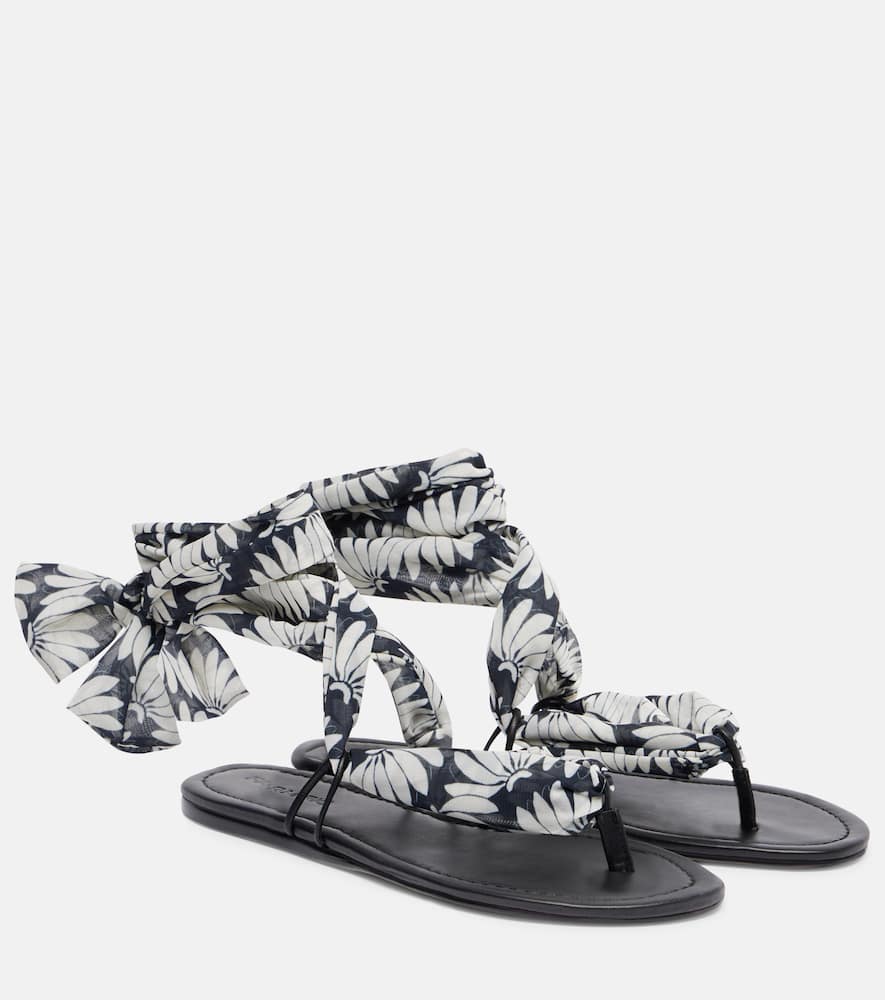 Floral thong sandals