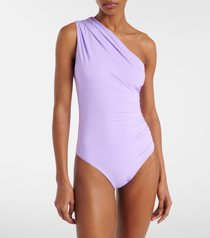 Melissa Odabash Arizona One-shoulder Swimsuit In Purple