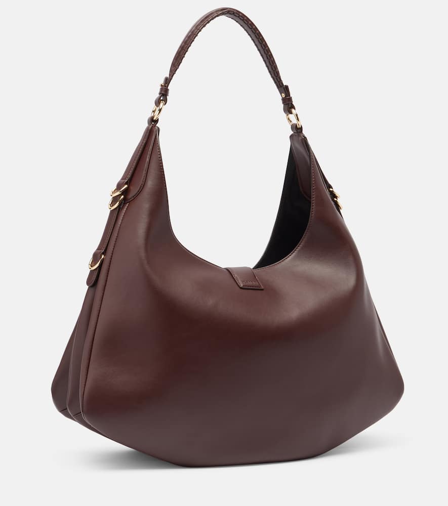 Ganni Kat Large Shoulder Bag In Brown