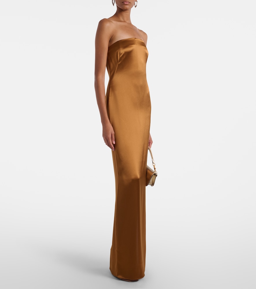 Galvan Satin bustier gown