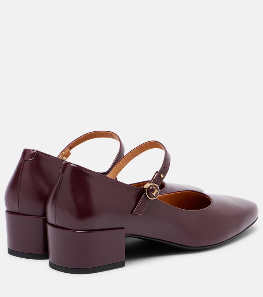Tod's Scarpe Con Tacco Kraft Chiaro In Burgundy