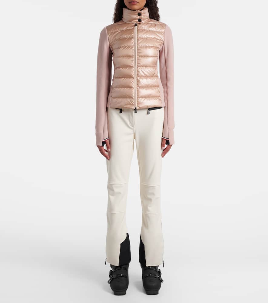 Moncler Down-paneled Jacket In Pink