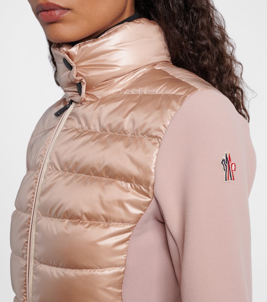 Moncler Down-paneled Jacket In Pink