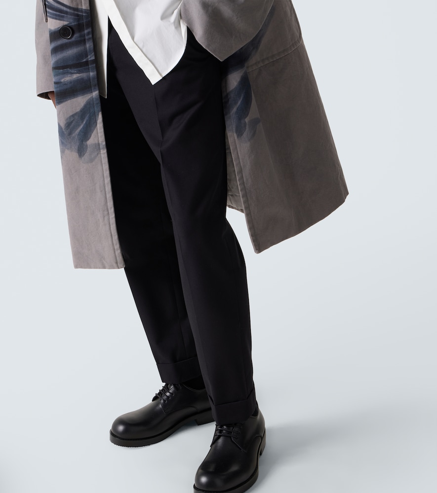  Dries Van Noten Dries Van Noten Gerade Hose Aus Baumwolle Und Wolle 