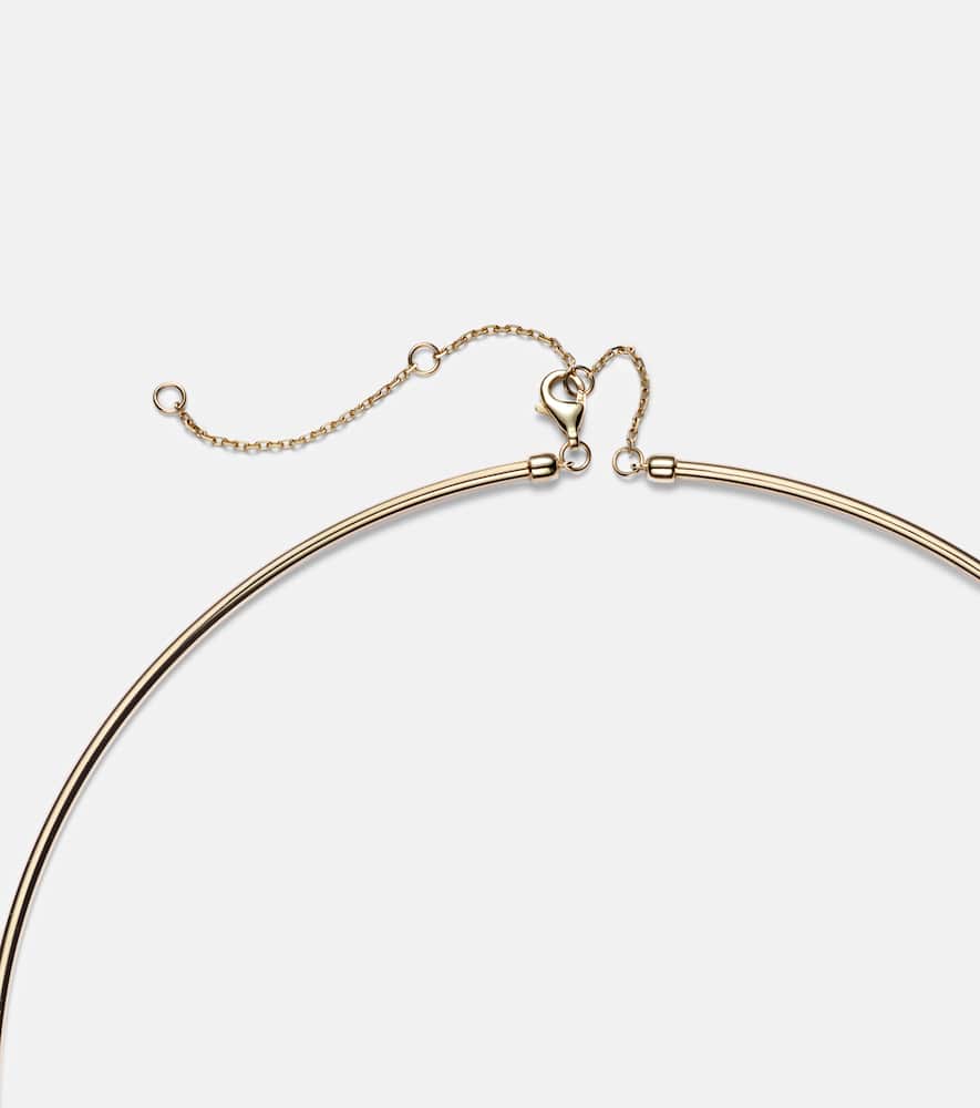 Yvonne Léon 9kt Gold Choker With Diamonds In Metallic