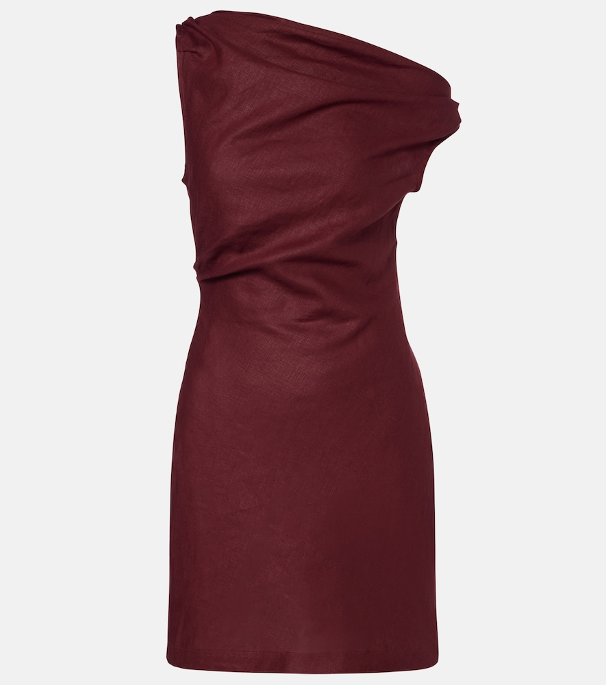 Faithfull Suis Draped Linen Minidress