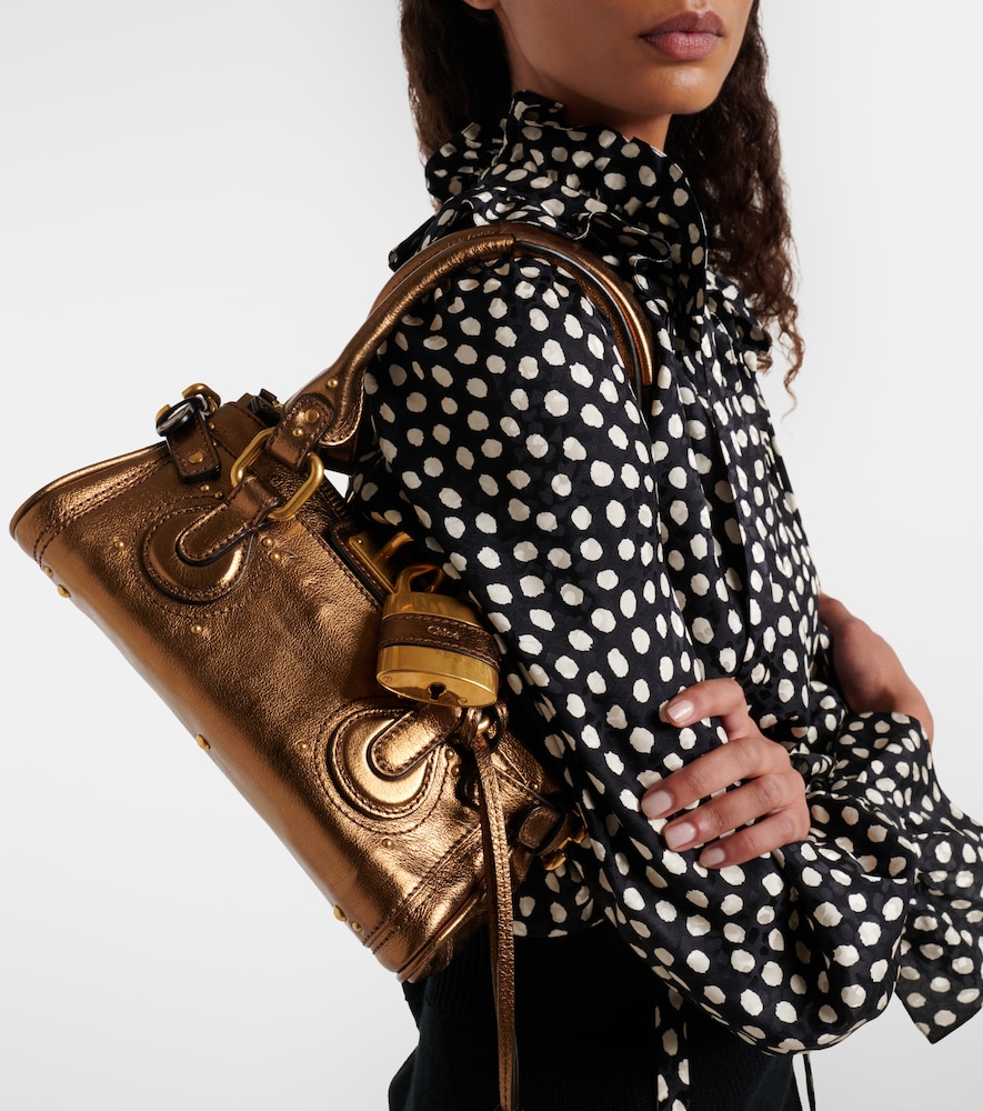Chloé Paddington metallic leather shoulder bag