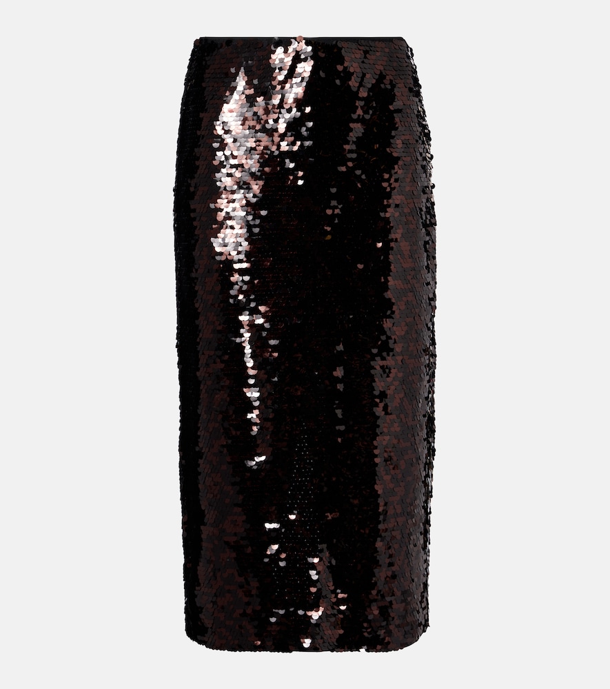 Staud Ciara sequined pencil skirt