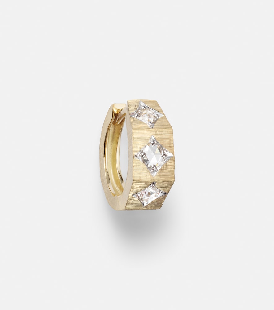 Marie Lichtenberg Ecrou Coco 18kt gold single hoop earring