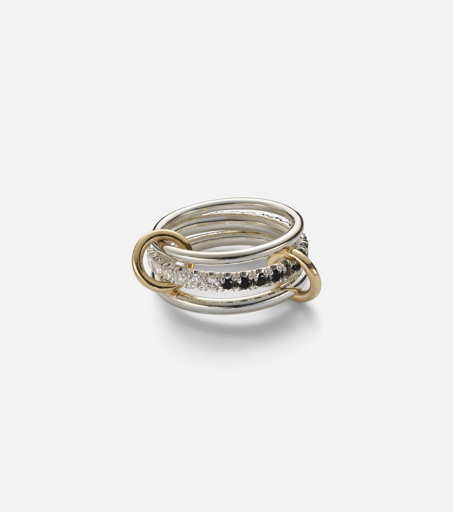Spinelli Kilcollin Petunia Eclipse sterling silver and 18kt gold ring with diamonds