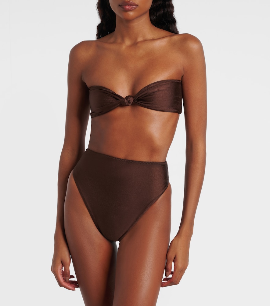 Same High-rise Bikini Bottoms In Brown