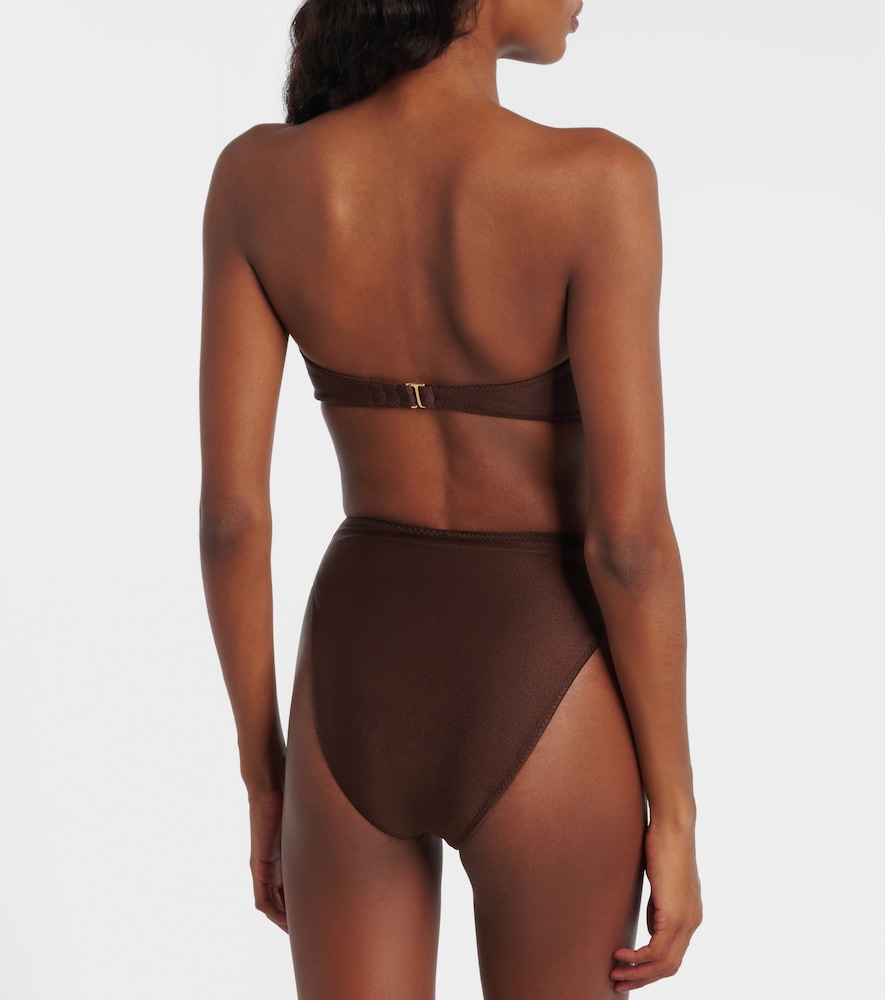 Same High-rise Bikini Bottoms In Brown