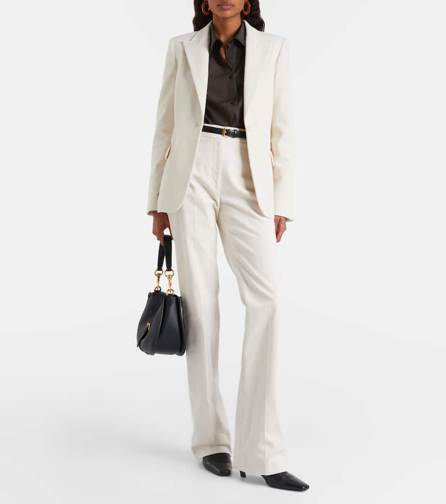 Nili Lotan Marshal Cotton Corduroy Blazer In Neutral