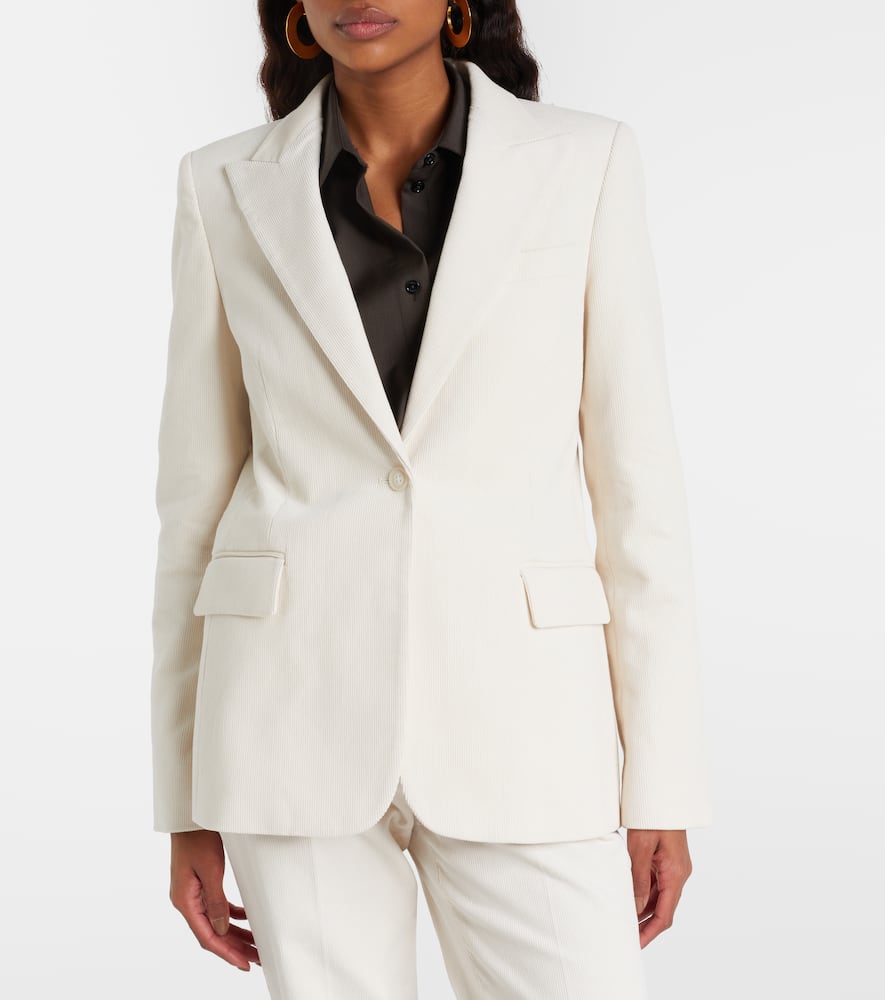 Nili Lotan Marshal Cotton Corduroy Blazer In Neutral