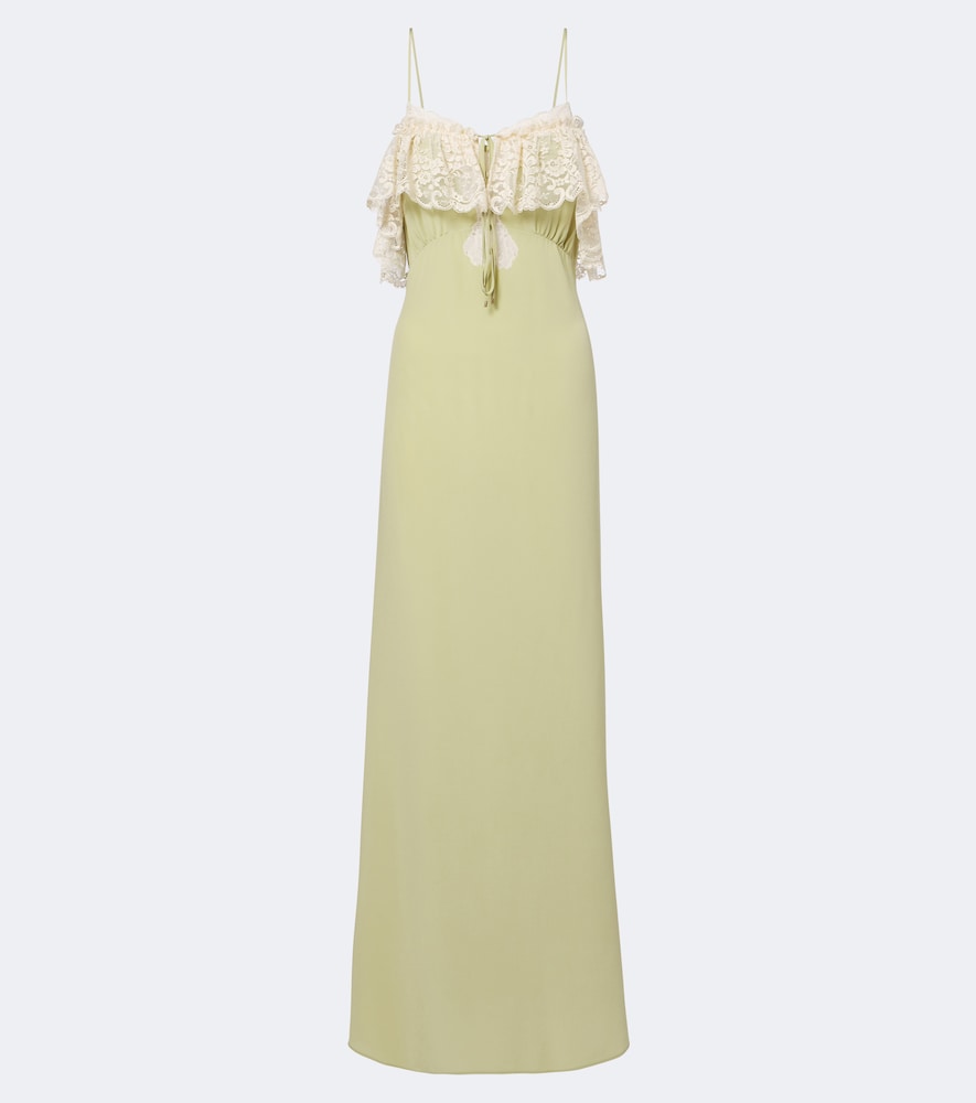 Chloé Maxikleid aus Seide mit Spitze