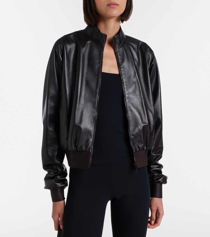 Gucci Leather bomber jacket