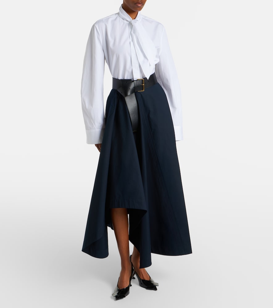 Givenchy Asymmetric cotton poplin maxi skirt
