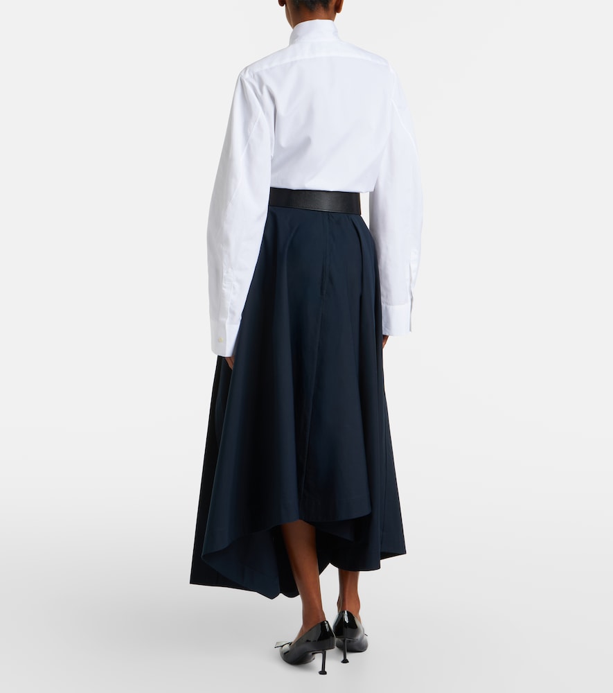  Givenchy Givenchy Asymmetric Cotton Poplin Maxi Skirt 