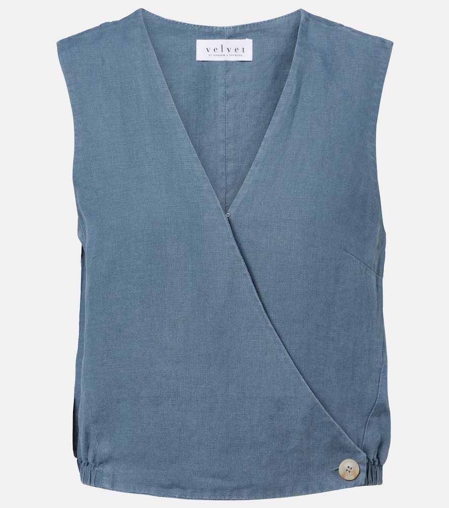 Velvet Ollie linen top | Thumbnail 6