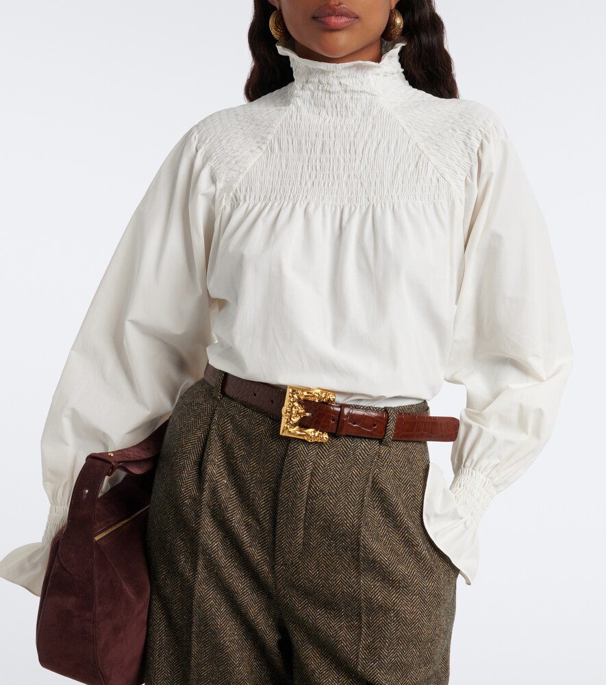 Collection Shirred High-Neck Blouse