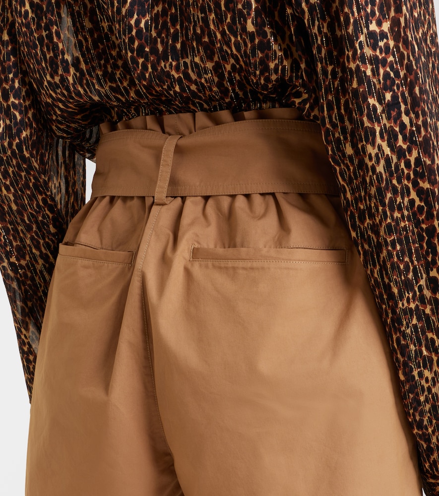 Belted Cotton Shorts