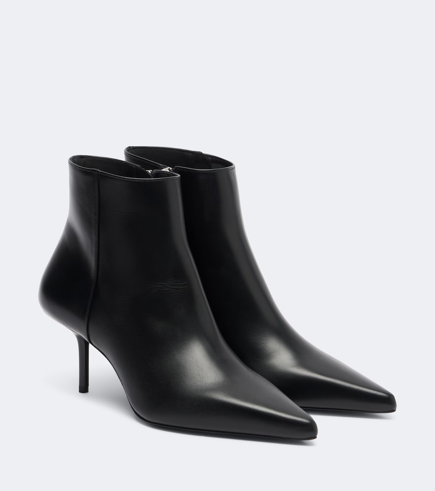 Max Mara Leather Black Ankle Boots