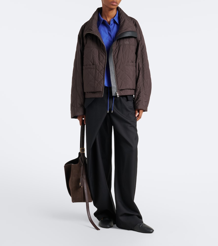 Double L Quilted Cropped Jacket