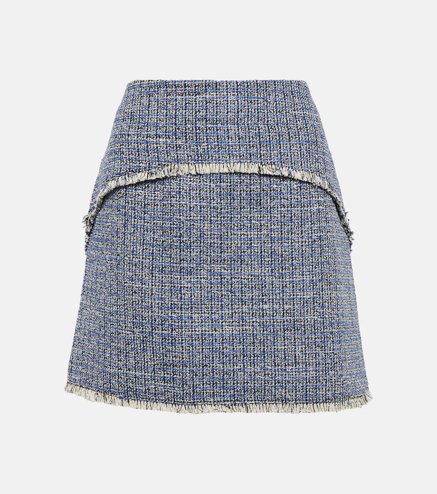 Proenza Schouler White Label Tweed Miniskirt In Blue Multi