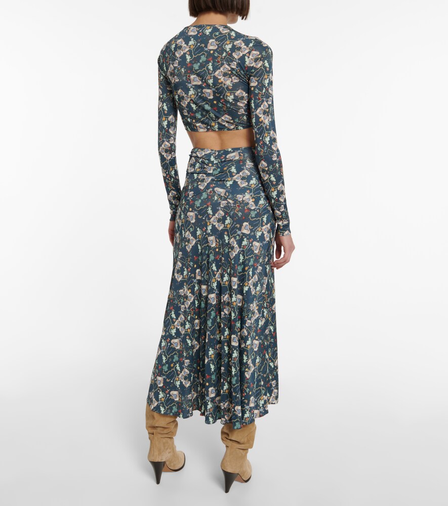  Isabel Marant Isabel Marant Jinea Floral Jersey Crop Top 