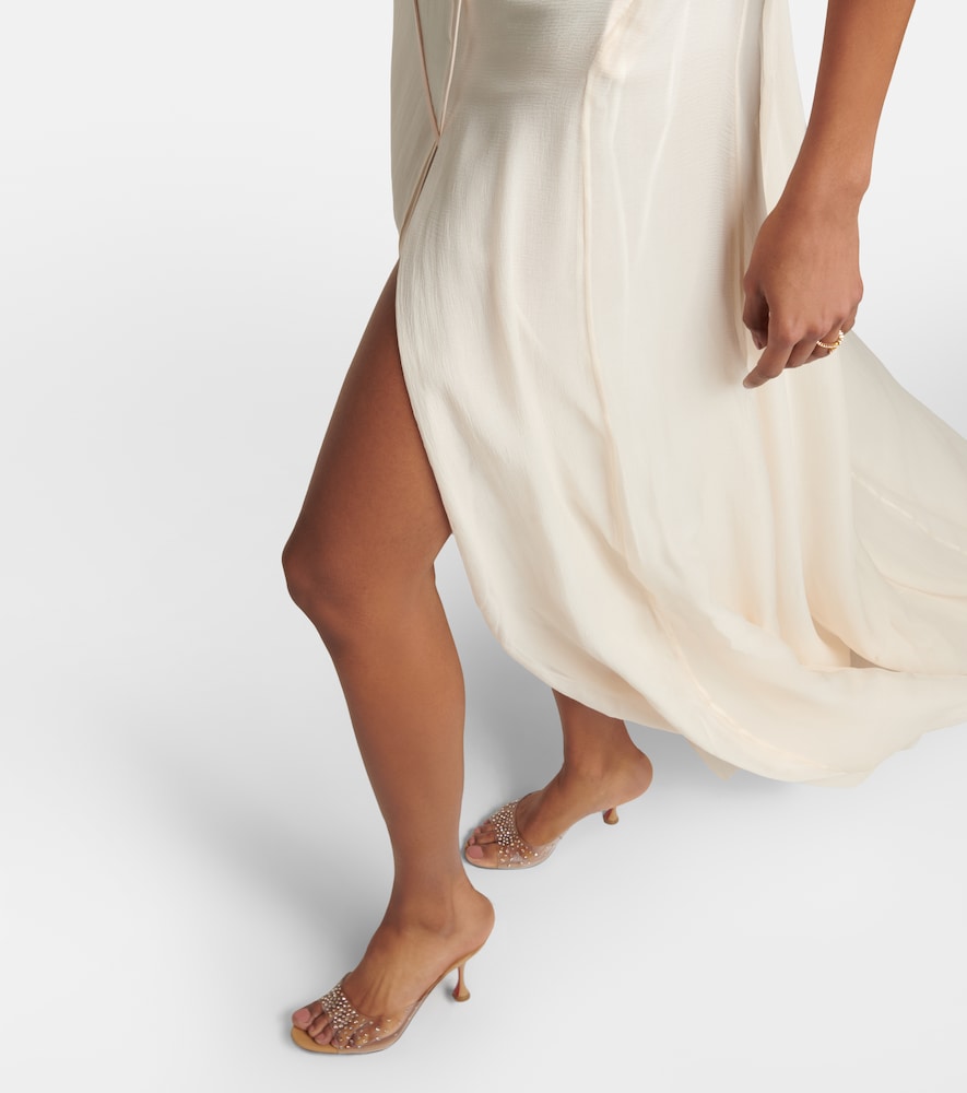  Nensi Dojaka Nensi Dojaka Bridal Robe Aus Seidenchiffon 