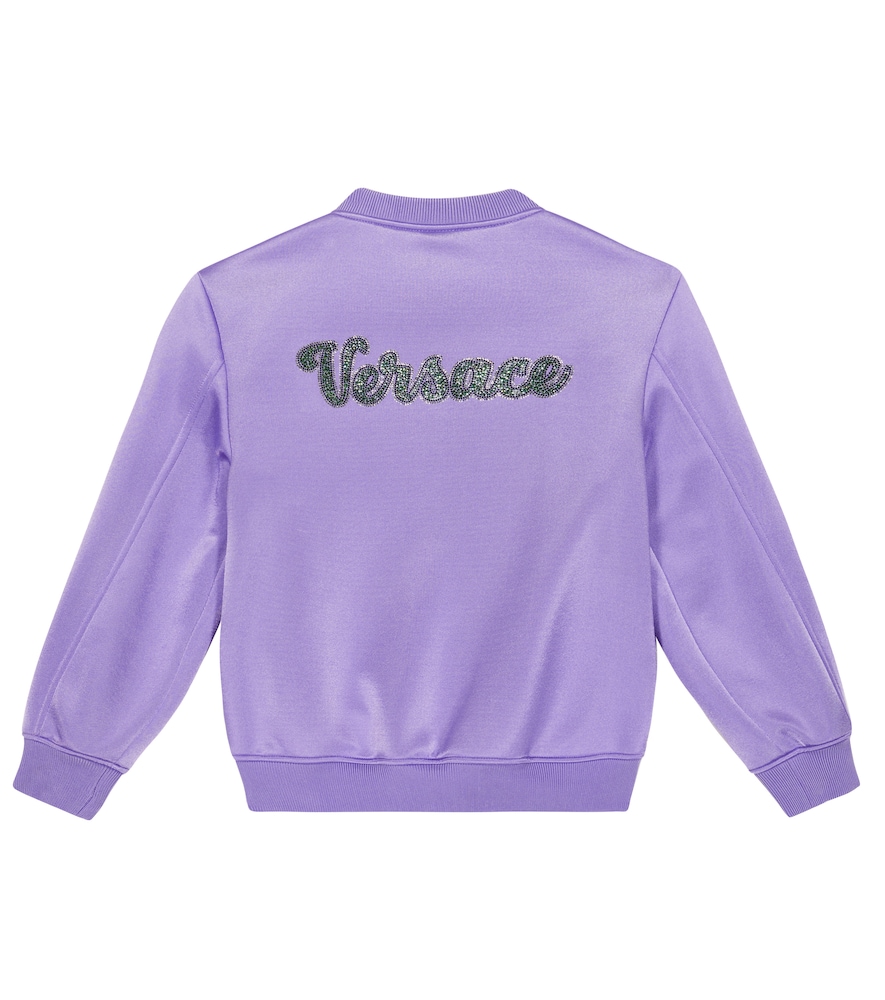  Versace Kids Versace Kids Embroidered Varsity Jacket 