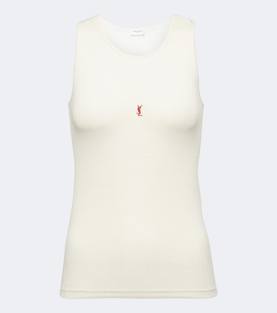 Cassandre Ribbed-Knit Wool Tank Top