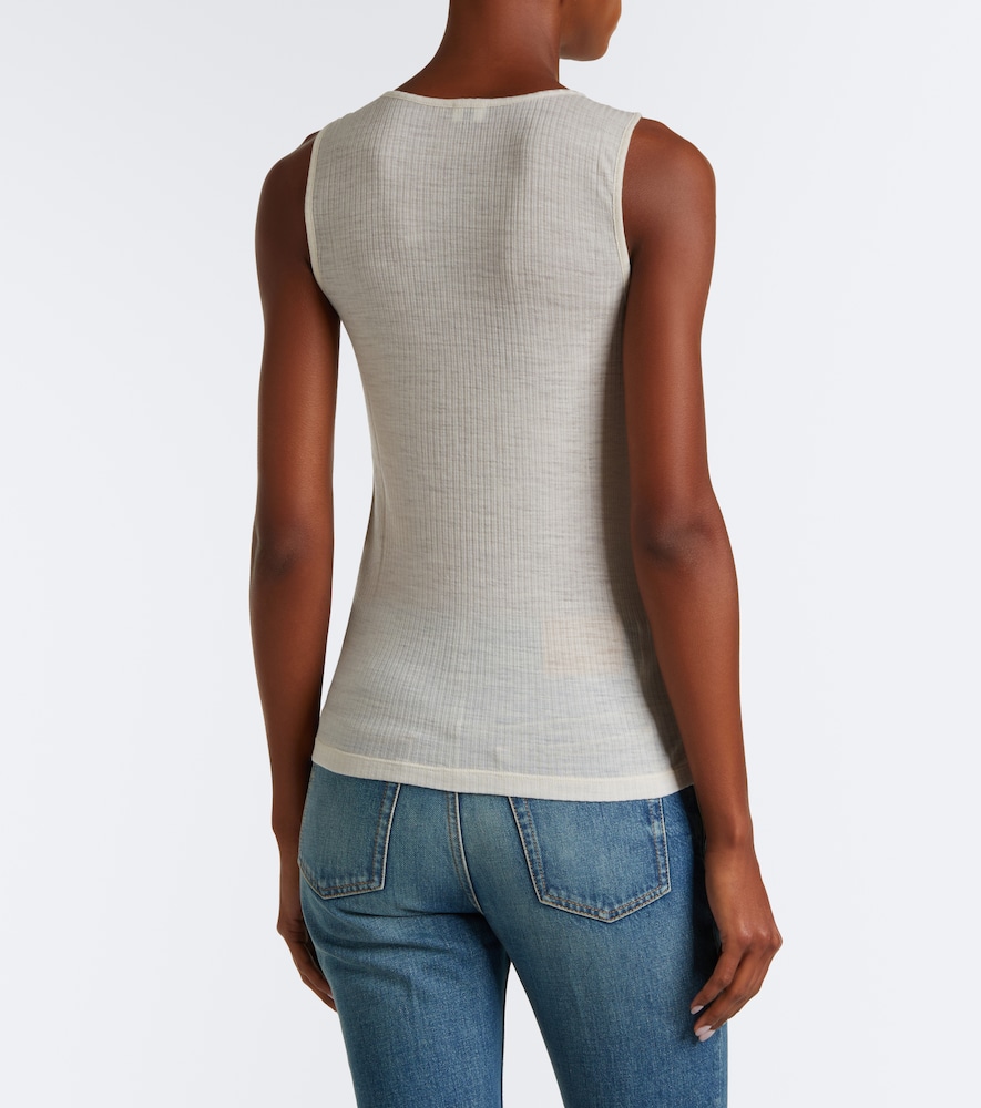 Cassandre Ribbed-Knit Wool Tank Top