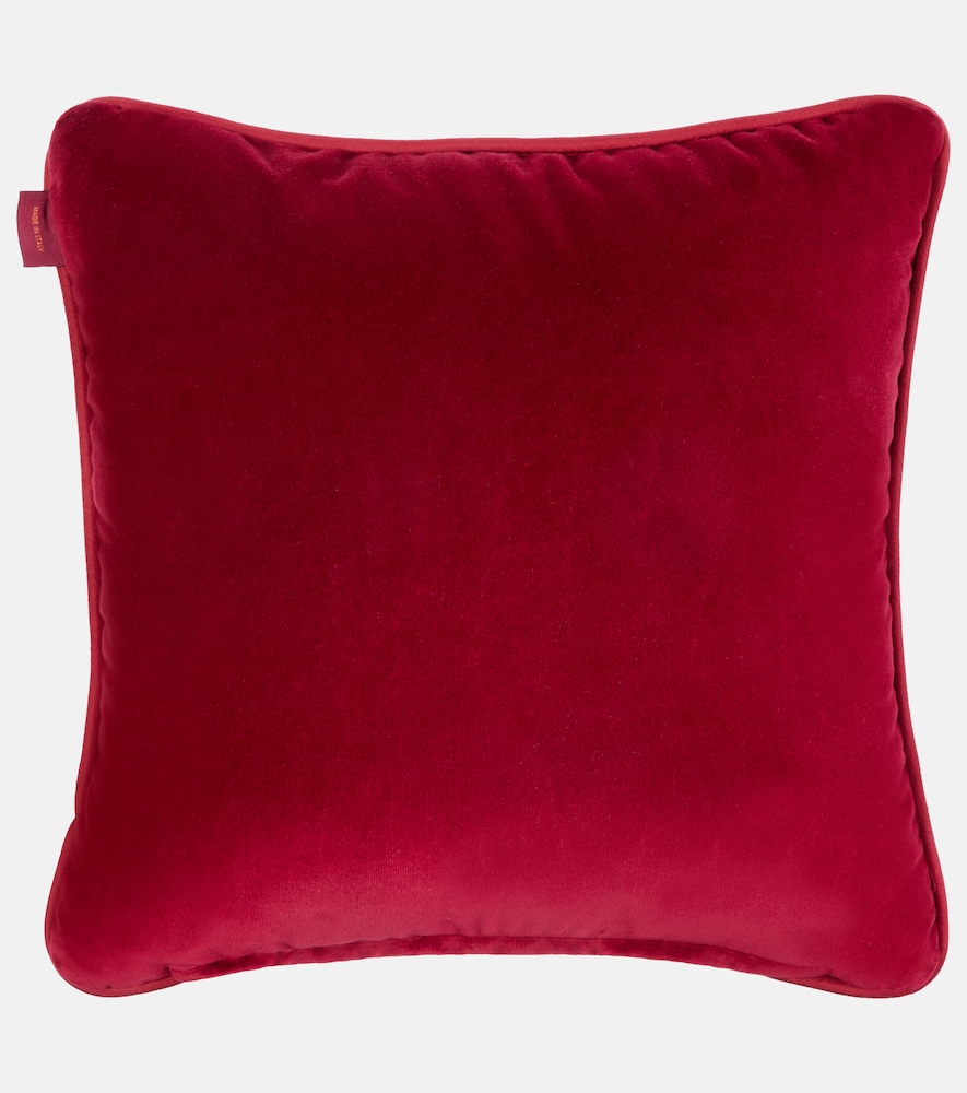  Etro Etro Embroidered Cotton And Velvet Cushion 
