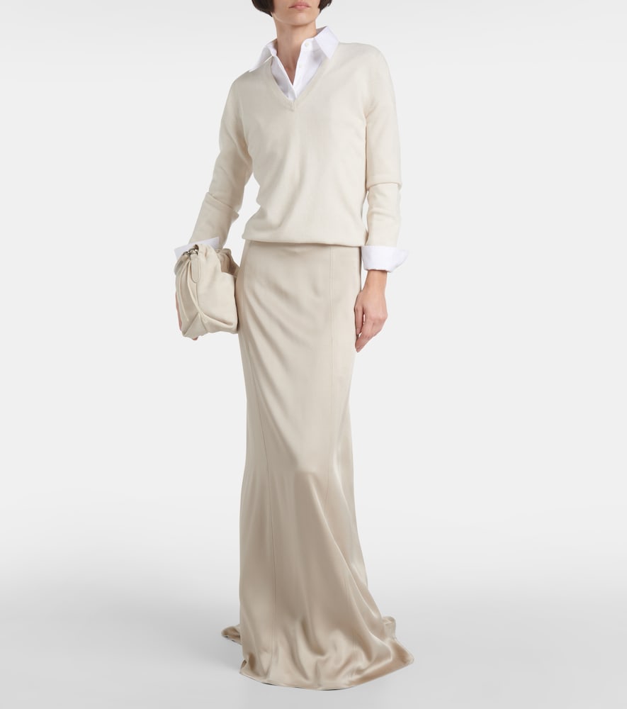  Brunello Cucinelli Brunello Cucinelli Satin Maxi Skirt 