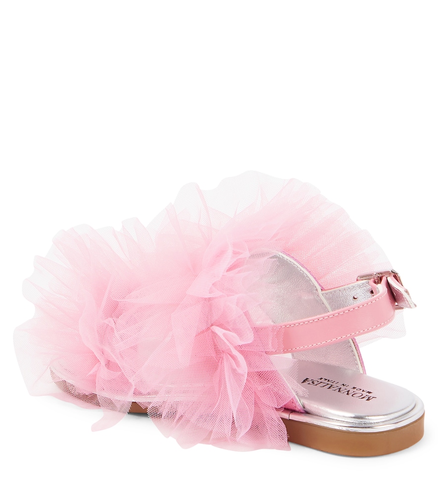  Monnalisa Monnalisa Sandalen Aus Tüll Und Leder 