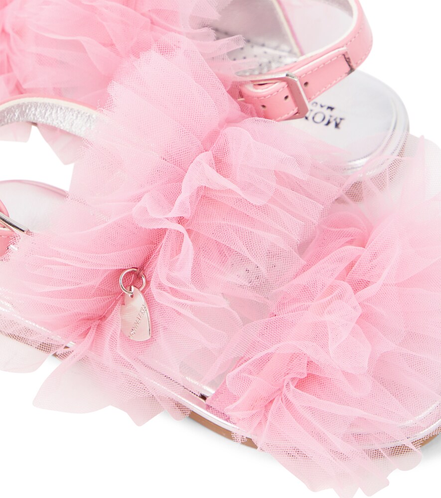  Monnalisa Monnalisa Sandalen Aus Tüll Und Leder 