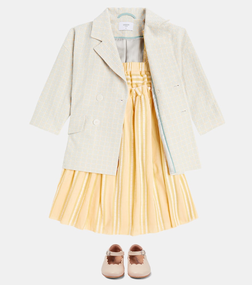 Paade Mode Baltic Checked Cotton Blazer In Beige
